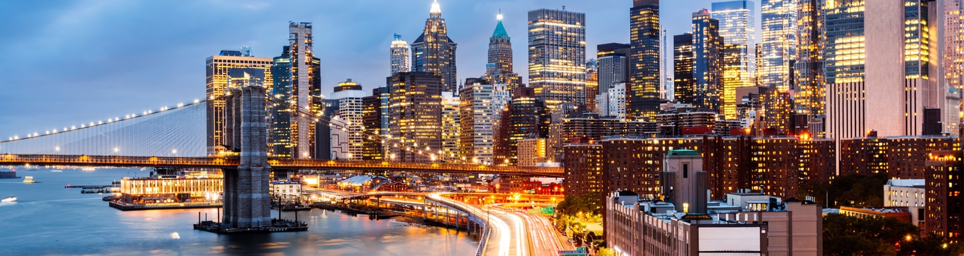 Manhattan Financial District Brooklyn Bridge East River New York City